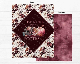 ABW Girl who loves Football Blanket Panel